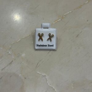 Pendientes acero "Tijeras"