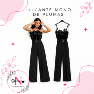 MONO ELEGANTE DE PLUMAS