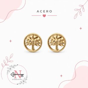 PENDIENTES ARBOL DE LA VIDA DORADOS